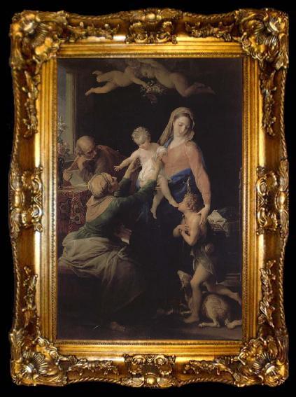 framed  Pompeo Batoni Holy Family, St. Isa and white St. John the Baptist, ta009-2